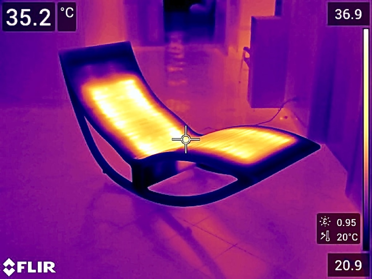 NIRE — widok emisji dalekiej podczerwieni z kamery termowizyjnej FLIR