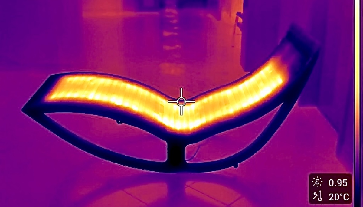 NIRE — widok emisji dalekiej podczerwieni z kamery termowizyjnej FLIR