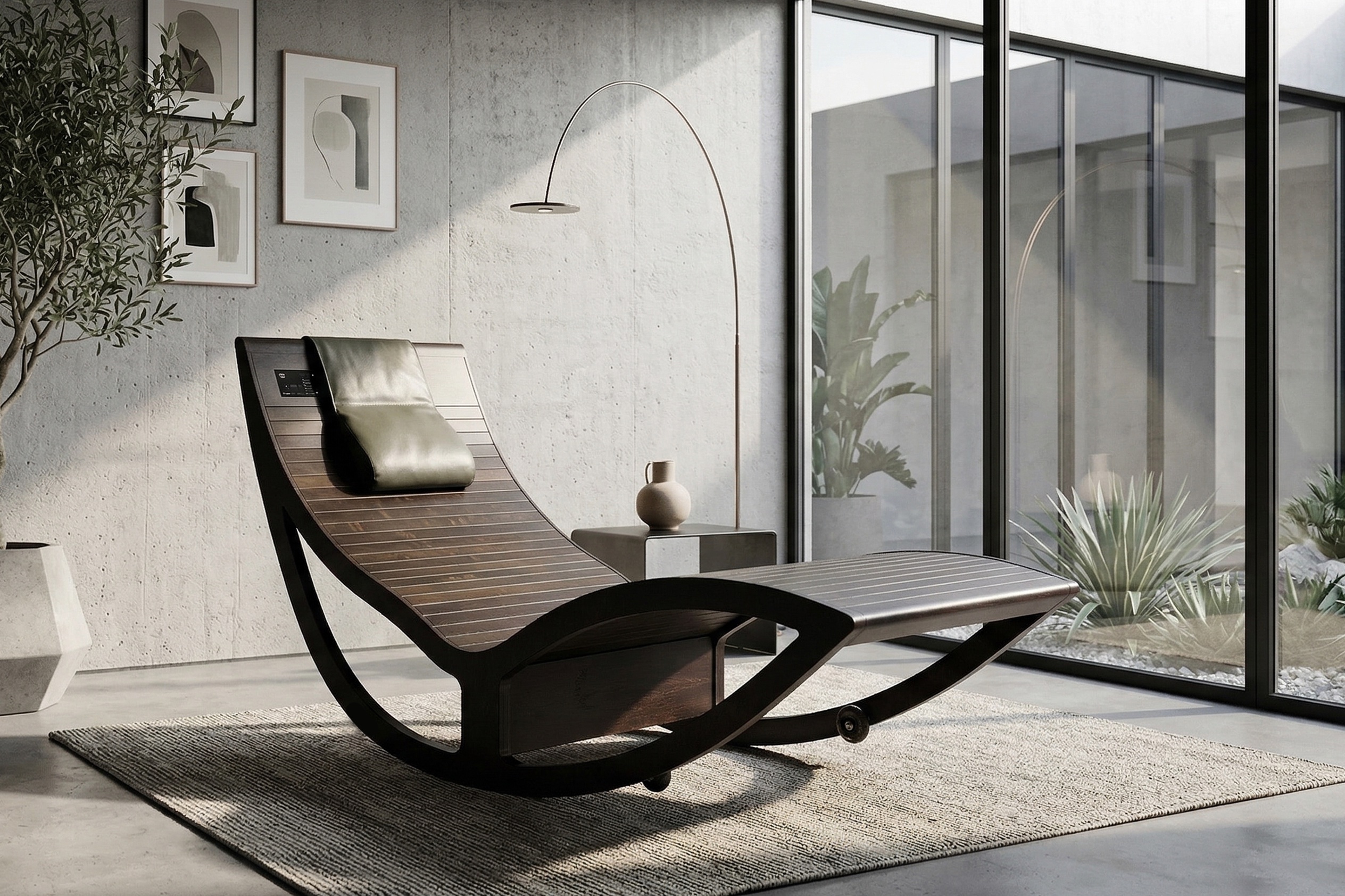 Leżanka terapeutyczna NIRE Comfort — widok z boku w pozycji rozłożonej