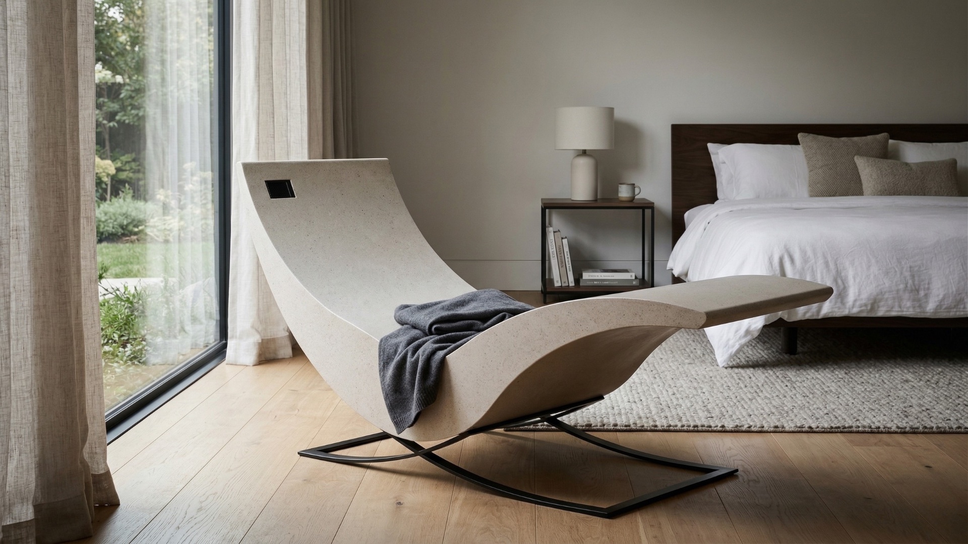 Fotel NIRE Concerto Kompozyt — leżanka infrared z materiału Kerrock