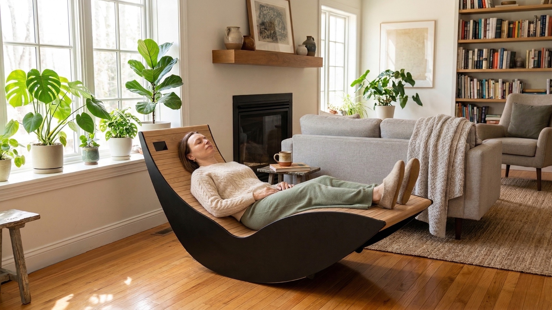 Fotel infrared NIRE Premium — widok boczny, linie ergonomiczne