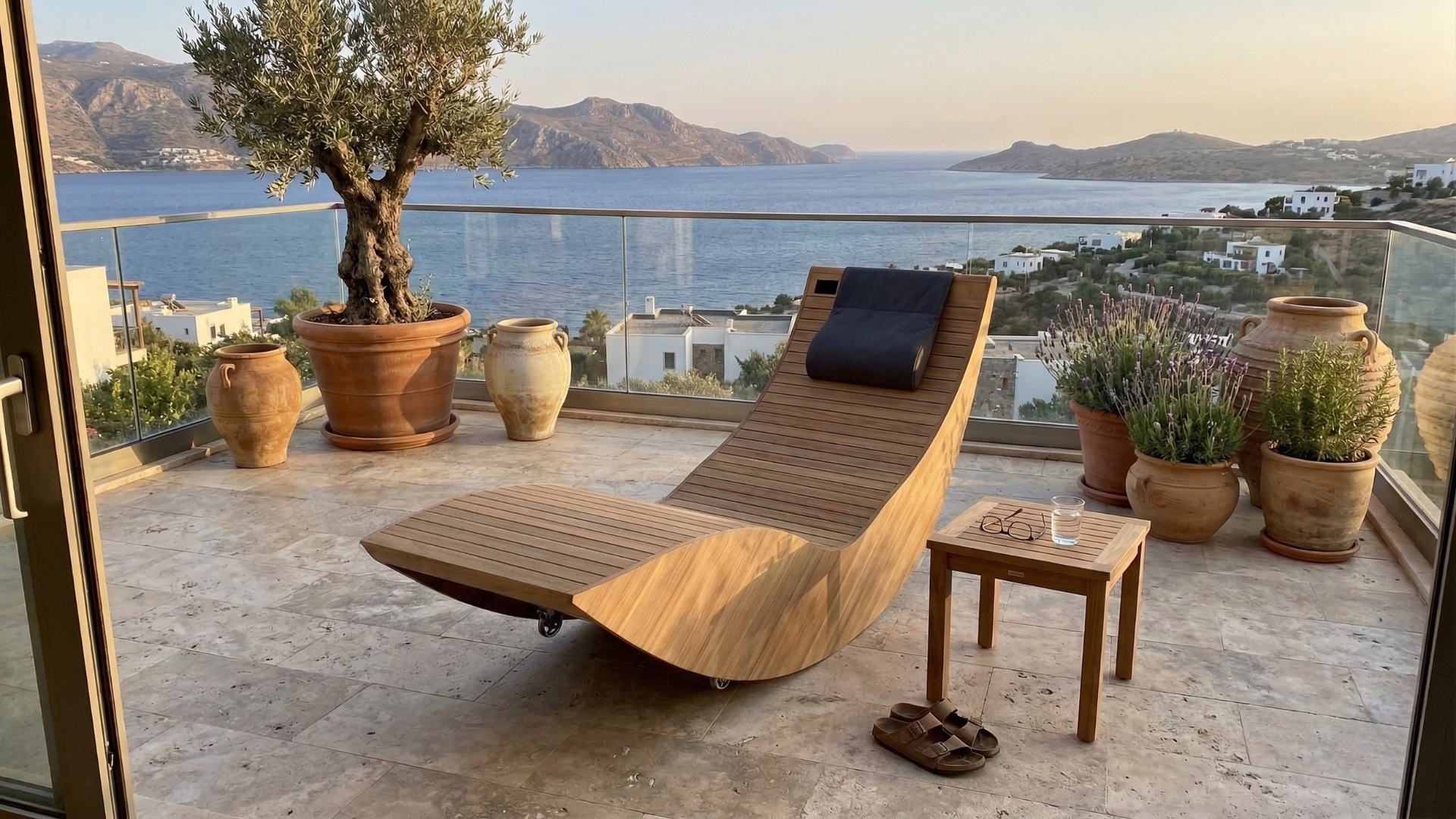 Fotel NIRE Premium — panoramiczny widok w pozycji rozłożonej